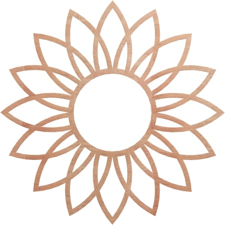 Ekena Millwork Daisy Wood Fretwork Pierced Ceiling Medallion, Cherry, 38"OD x 12 1/2"ID x 3/8"T CMWP38X38X0375DACH